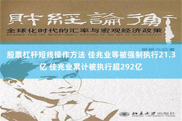 股票杠杆短线操作方法 佳兆业等被强制执行21.3亿 佳兆业累计被执行超292亿